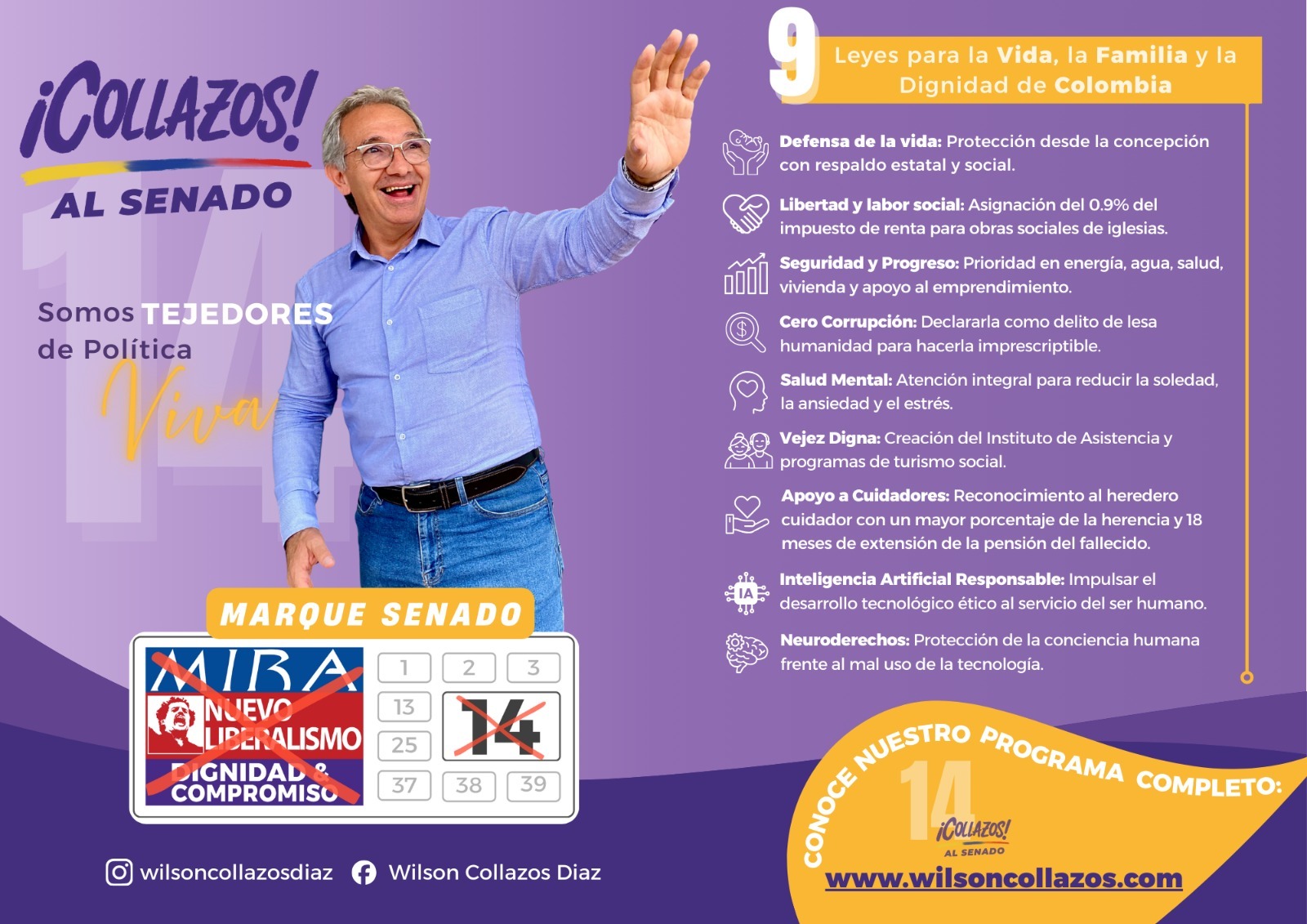 Tarjetón Leyes para la Vida